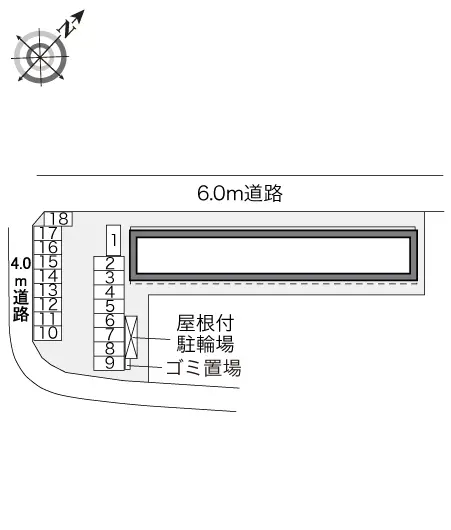 ★手数料０円★鶴ヶ島市新町　月極駐車場（LP）